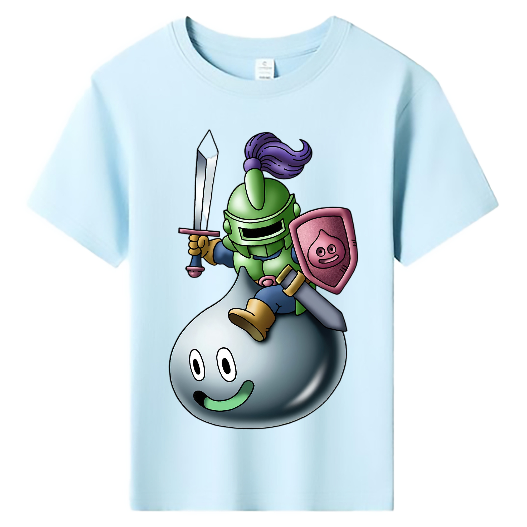 （画像用） ドラゴンクエスト Doragon Kuesuto Dragon Quest 綿100％キッズTシャツ（フロントプリント）